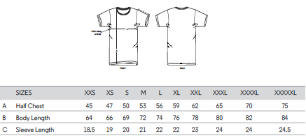 Sizeguide 150g Unisex Shirt